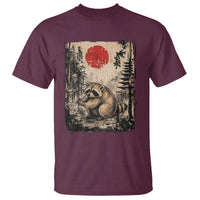 Vintage Japanese Ukiyoe Raccoon T Shirt Seattle Short Spine Trash Panda