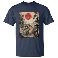 Vintage Japanese Ukiyoe Raccoon T Shirt Seattle Short Spine Trash Panda