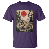 Vintage Japanese Ukiyoe Raccoon T Shirt Seattle Short Spine Trash Panda