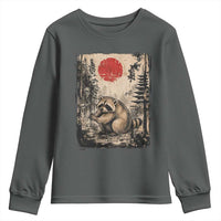 Vintage Japanese Ukiyoe Raccoon Youth Sweatshirt Seattle Short Spine Trash Panda