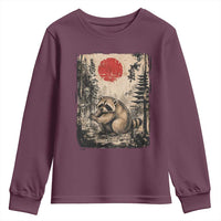 Vintage Japanese Ukiyoe Raccoon Youth Sweatshirt Seattle Short Spine Trash Panda