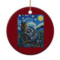 Seattle Trash Panda Starry Night Graphic Ceramic Ornament Funny Short King Raccoon