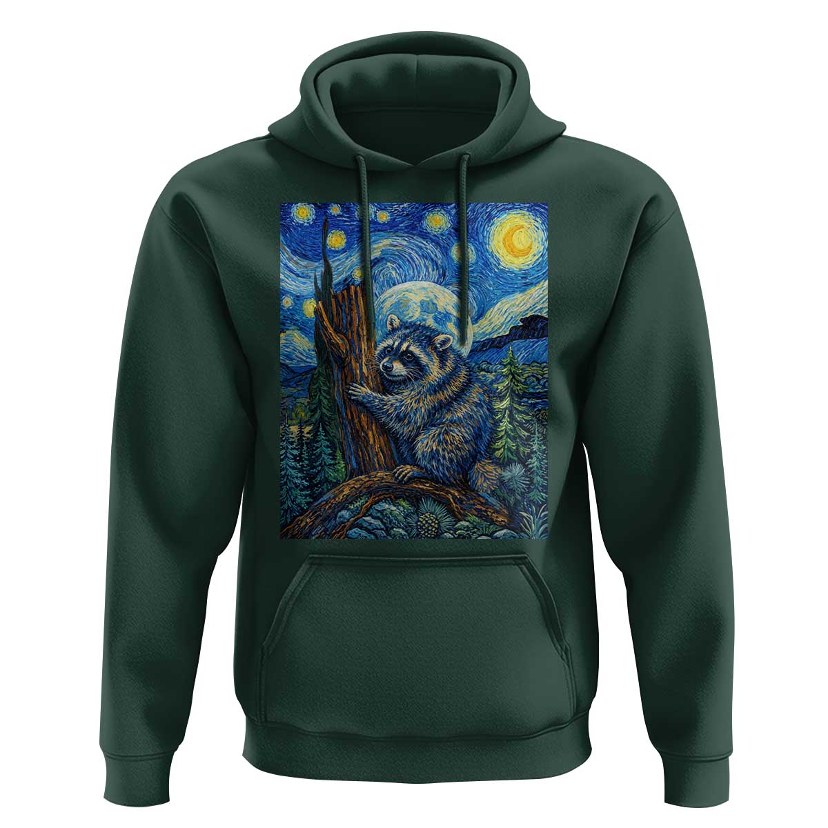 Seattle Trash Panda Starry Night Graphic Hoodie Funny Short King Raccoon