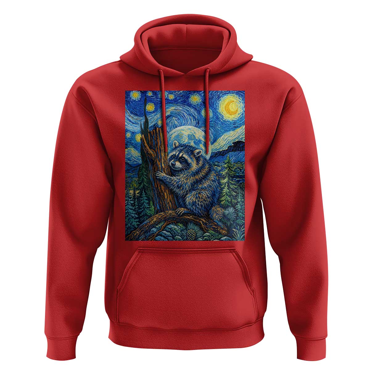 Seattle Trash Panda Starry Night Graphic Hoodie Funny Short King Raccoon
