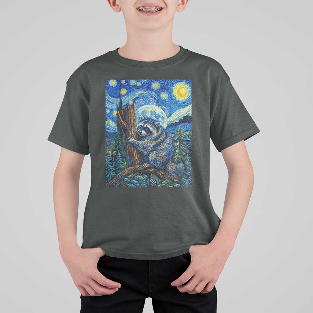 Seattle Trash Panda Starry Night Graphic T Shirt For Kid Funny Short King Raccoon