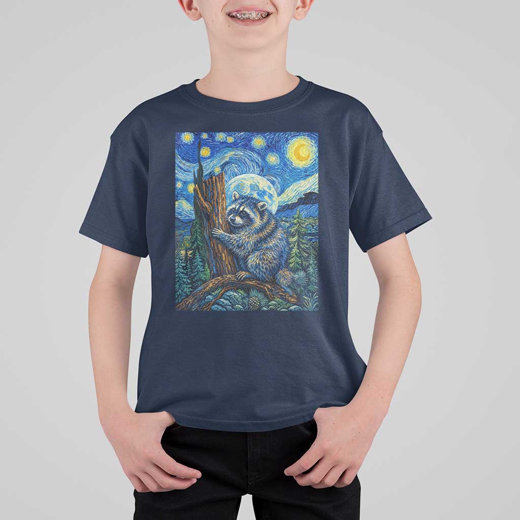 Seattle Trash Panda Starry Night Graphic T Shirt For Kid Funny Short King Raccoon