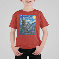 Seattle Trash Panda Starry Night Graphic T Shirt For Kid Funny Short King Raccoon