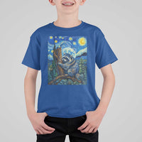Seattle Trash Panda Starry Night Graphic T Shirt For Kid Funny Short King Raccoon