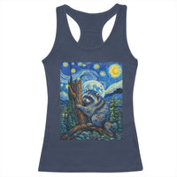 Seattle Trash Panda Starry Night Graphic Racerback Tank Top Funny Short King Raccoon
