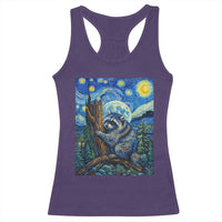 Seattle Trash Panda Starry Night Graphic Racerback Tank Top Funny Short King Raccoon