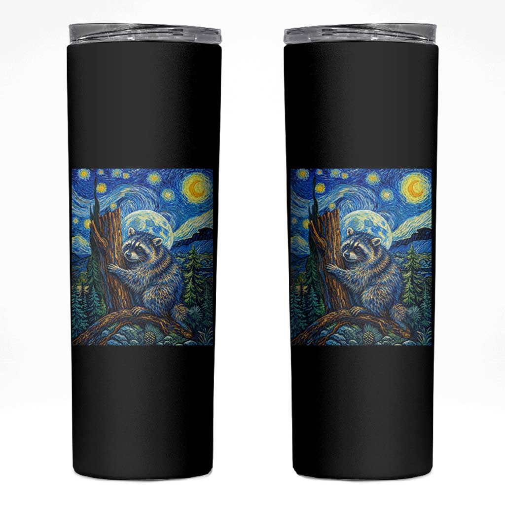 Seattle Trash Panda Starry Night Graphic Skinny Tumbler Funny Short King Raccoon