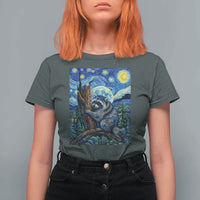 Seattle Trash Panda Starry Night Graphic T Shirt For Women Funny Short King Raccoon