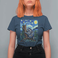 Seattle Trash Panda Starry Night Graphic T Shirt For Women Funny Short King Raccoon