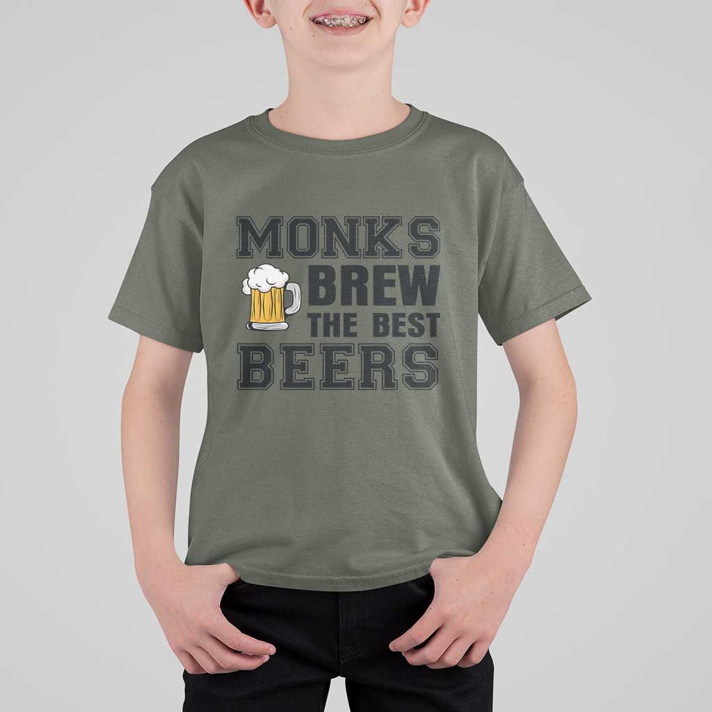 Monks Brew The Best Beers T Shirt For Kid Funny Craft Beer Brewer