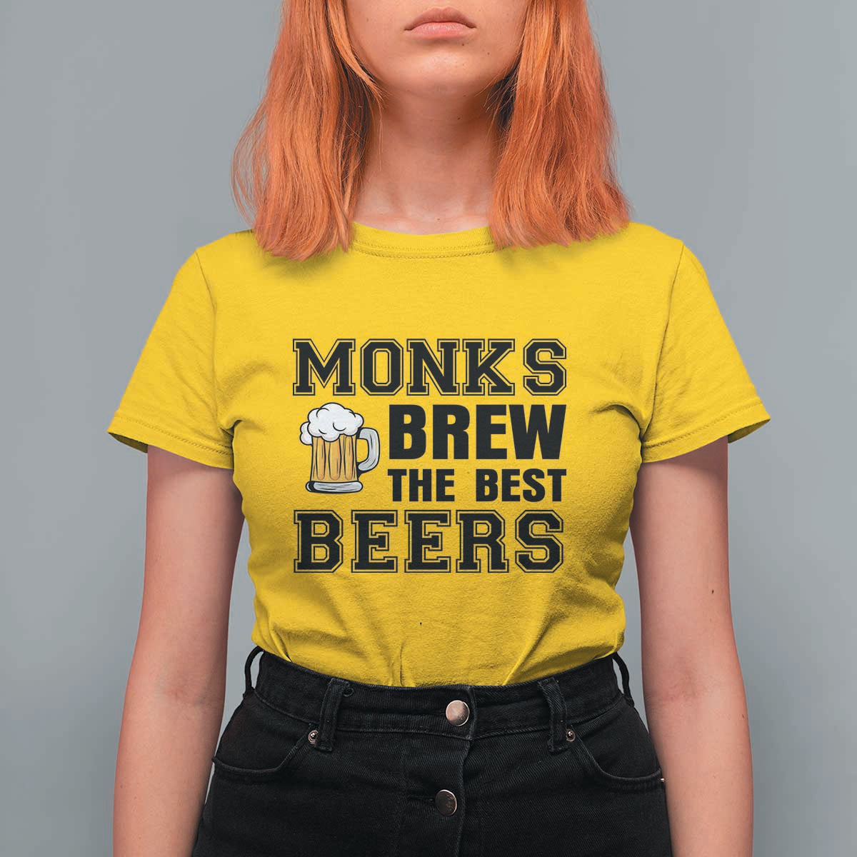 Monks Brew The Best Beers T Shirt For Women Funny Craft Beer Brewer