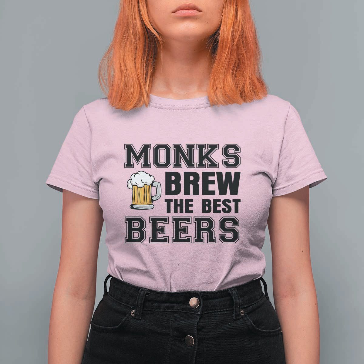 Monks Brew The Best Beers T Shirt For Women Funny Craft Beer Brewer