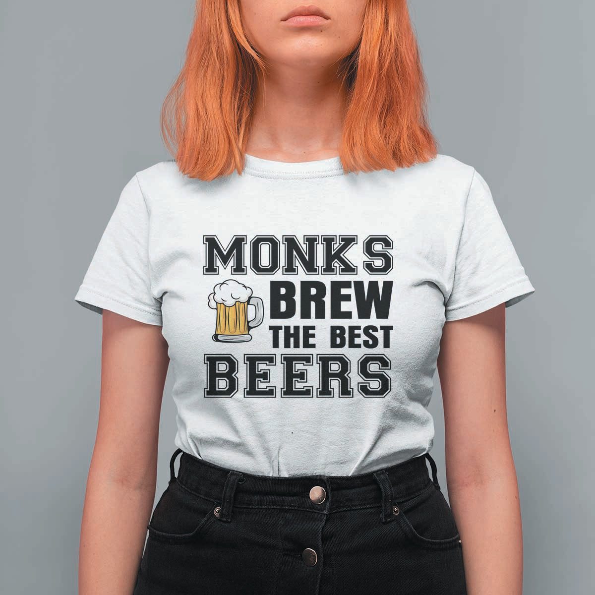 Monks Brew The Best Beers T Shirt For Women Funny Craft Beer Brewer