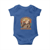Funny Craft Beer Drinker Monks Baby Onesie Lifes Better With Beer