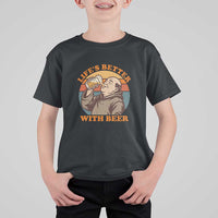 Funny Craft Beer Drinker Monks T Shirt For Kid Lifes Better With Beer