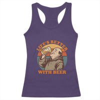Funny Craft Beer Drinker Monks Racerback Tank Top Lifes Better With Beer