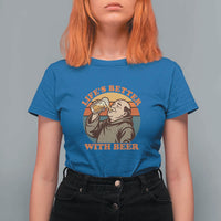 Funny Craft Beer Drinker Monks T Shirt For Women Lifes Better With Beer