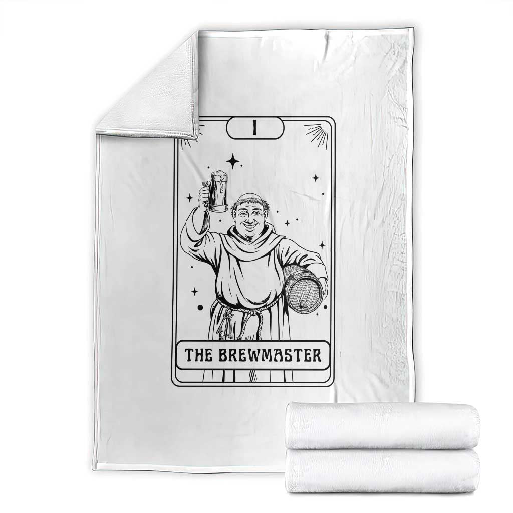 The Brewmaster Tarot Card Throw Blanket Vintage Craft Beer Monk Brewery Art