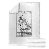 The Brewmaster Tarot Card Throw Blanket Vintage Craft Beer Monk Brewery Art