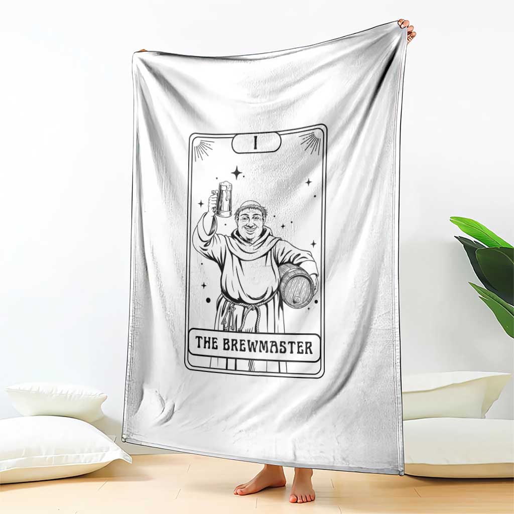 The Brewmaster Tarot Card Throw Blanket Vintage Craft Beer Monk Brewery Art