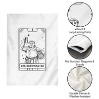 The Brewmaster Tarot Card Garden Flag Vintage Craft Beer Monk Brewery Art