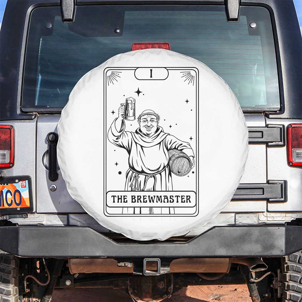 The Brewmaster Tarot Card Spare Tire Cover Vintage Craft Beer Monk Brewery Art