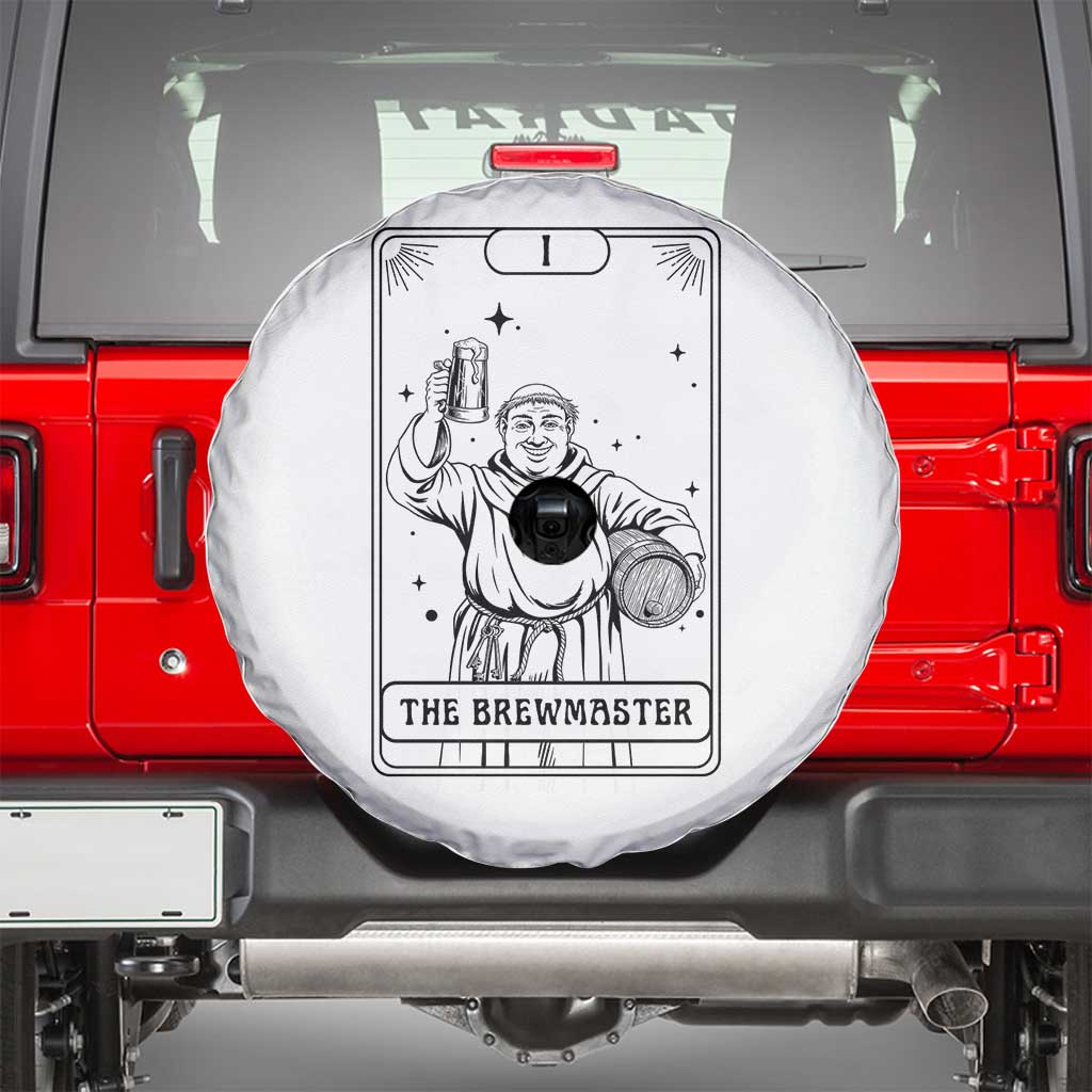 The Brewmaster Tarot Card Spare Tire Cover Vintage Craft Beer Monk Brewery Art