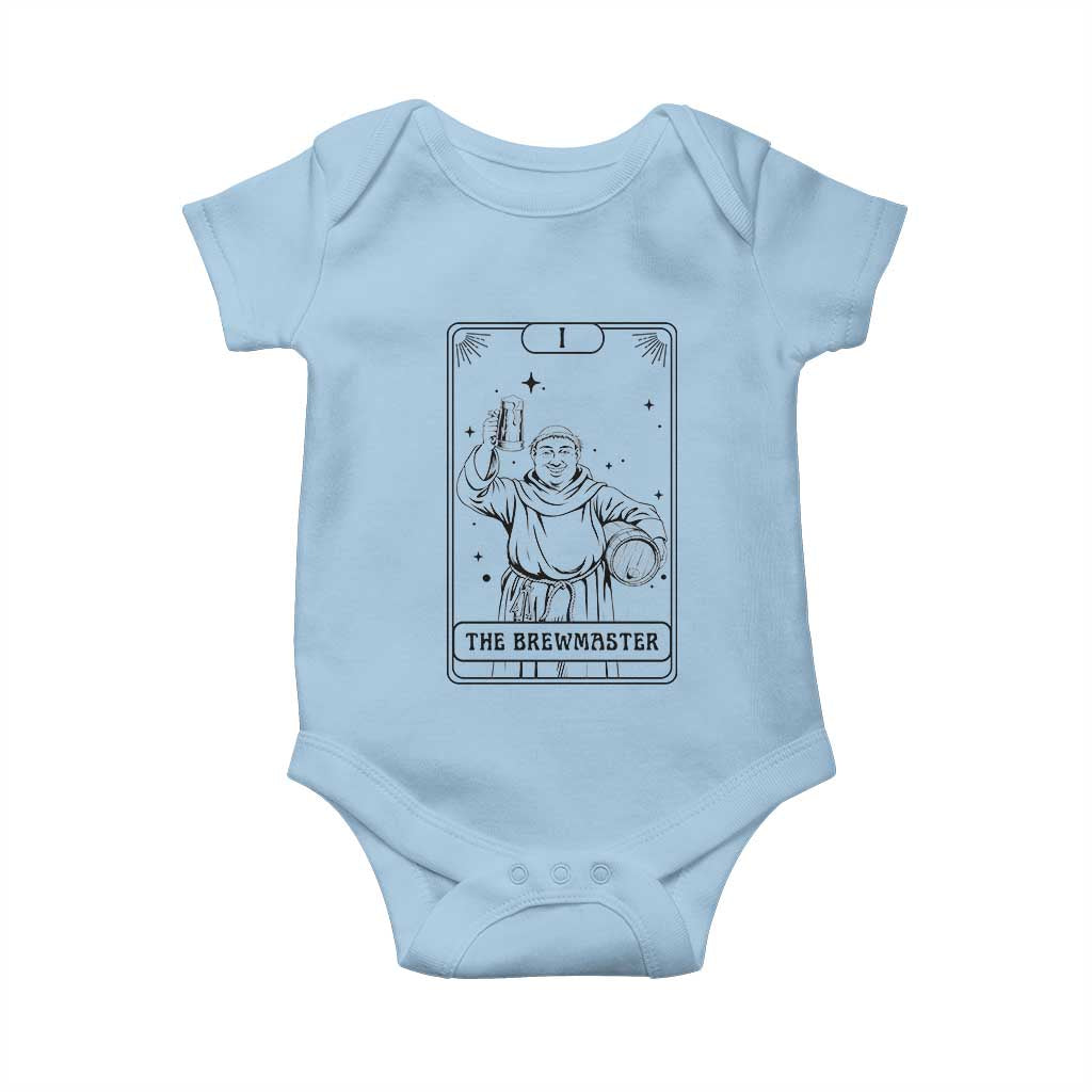 The Brewmaster Tarot Card Baby Onesie Vintage Craft Beer Monk Brewery Art