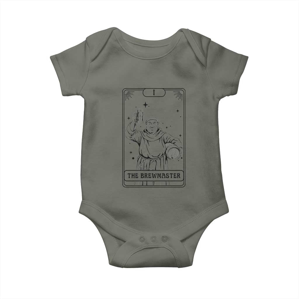 The Brewmaster Tarot Card Baby Onesie Vintage Craft Beer Monk Brewery Art