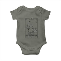 The Brewmaster Tarot Card Baby Onesie Vintage Craft Beer Monk Brewery Art