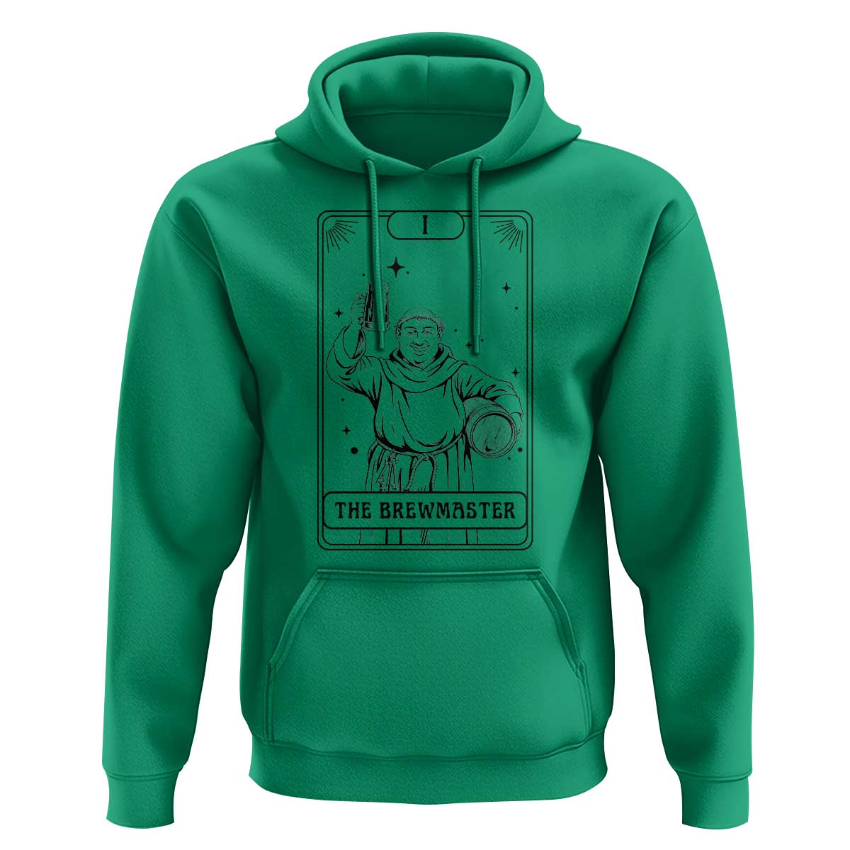 The Brewmaster Tarot Card Hoodie Vintage Craft Beer Monk Brewery Art