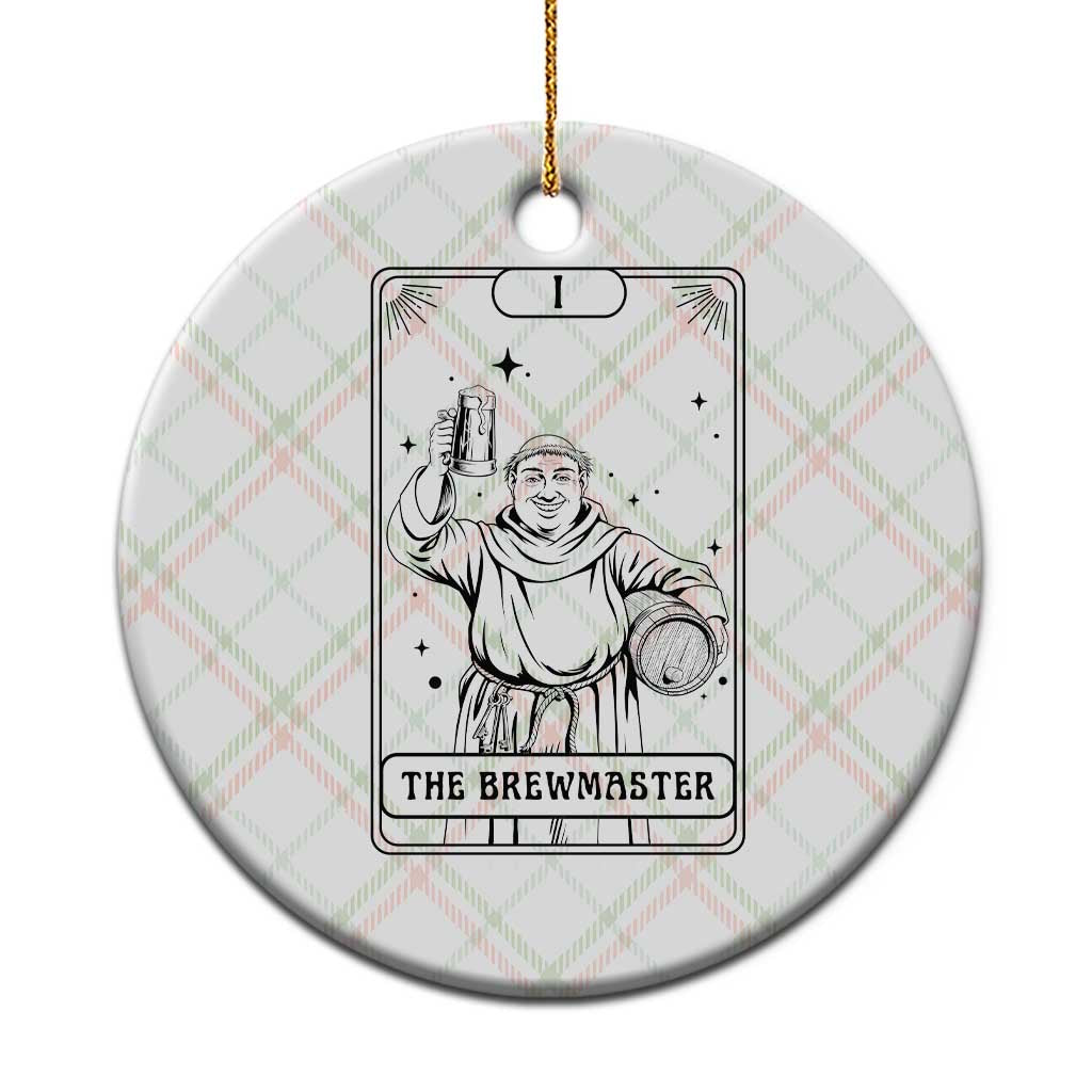 The Brewmaster Tarot Card Ceramic Ornament Vintage Craft Beer Monk Brewery Art