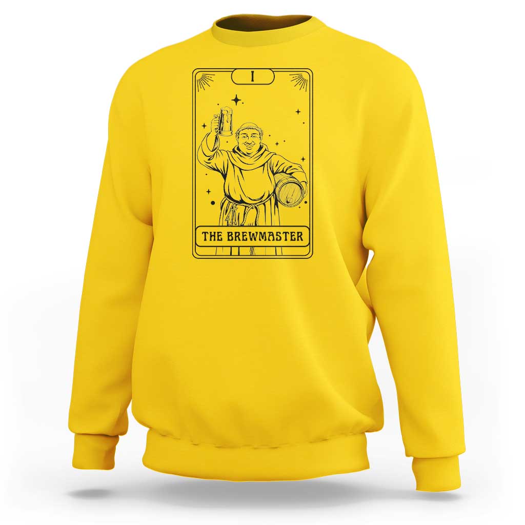 The Brewmaster Tarot Card Sweatshirt Vintage Craft Beer Monk Brewery Art