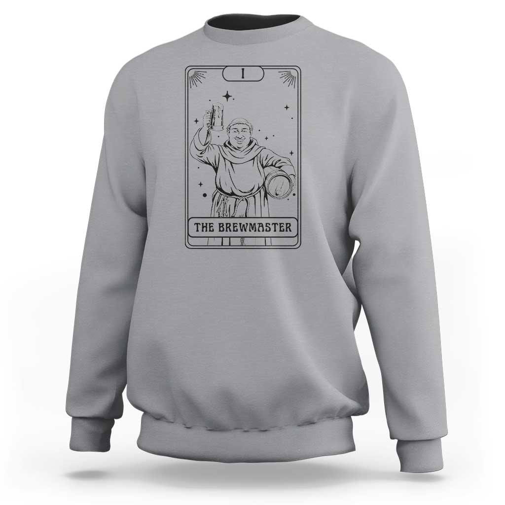 The Brewmaster Tarot Card Sweatshirt Vintage Craft Beer Monk Brewery Art