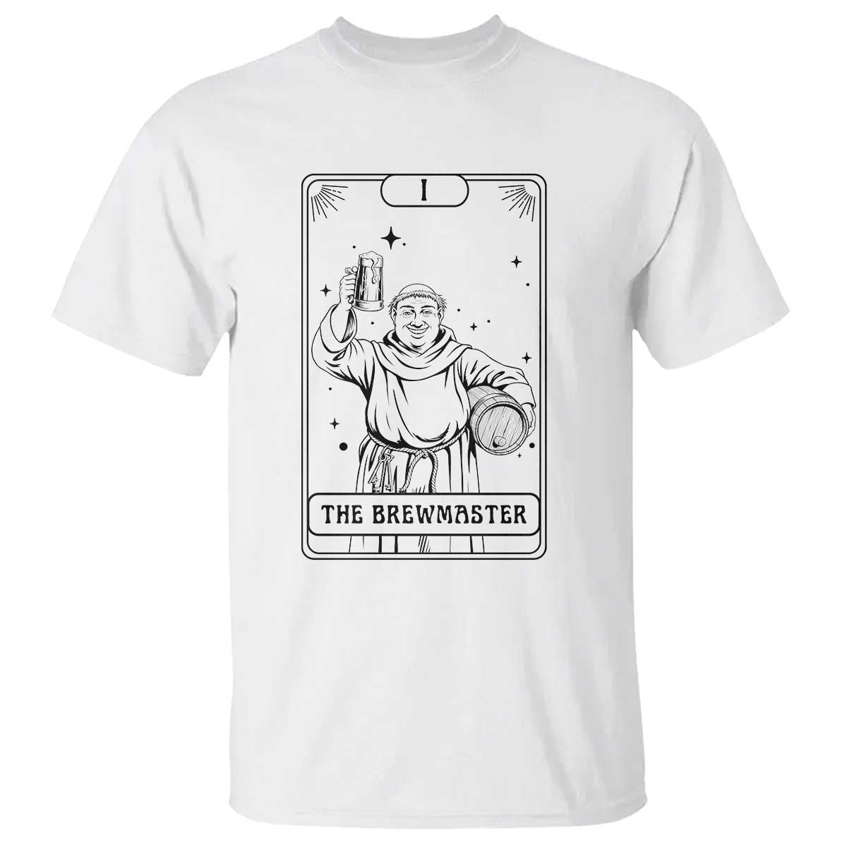 The Brewmaster Tarot Card T Shirt Vintage Craft Beer Monk Brewery Art