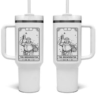 The Brewmaster Tarot Card Tumbler With Handle Vintage Craft Beer Monk Brewery Art