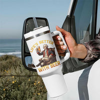 George Washington Lifes Better With Beer Tumbler With Handle Funny Founding Father Beer Lover