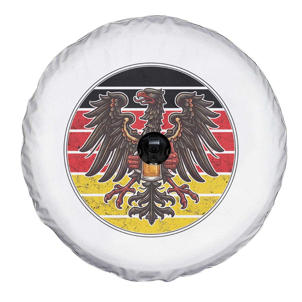 German Eagle Beer Lover Spare Tire Cover Vintage Bavarian Oktoberfest Beer