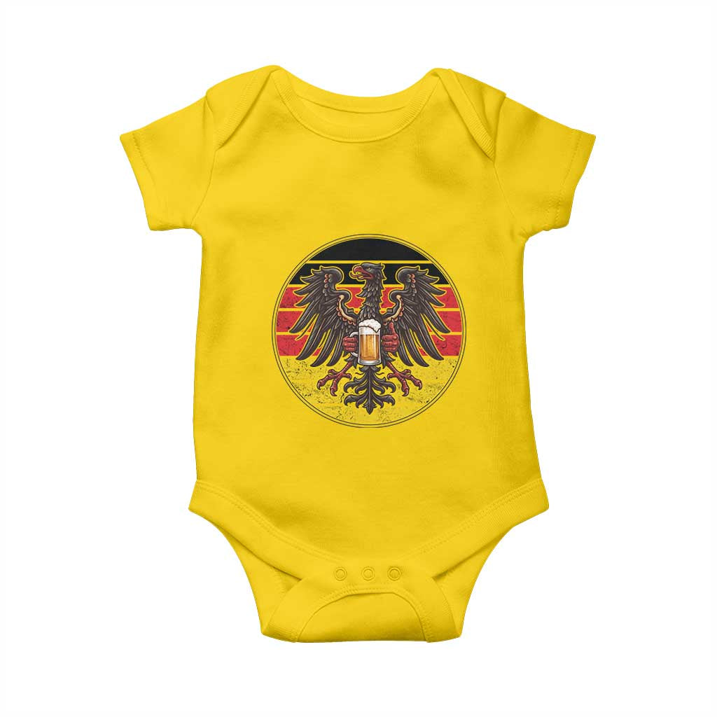 German Eagle Beer Lover Baby Onesie Vintage Bavarian Oktoberfest Beer