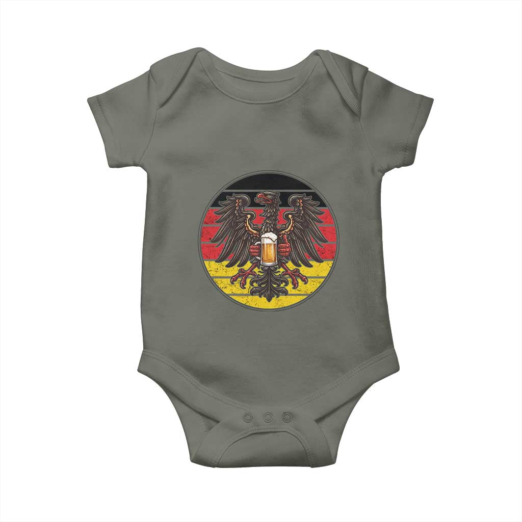 German Eagle Beer Lover Baby Onesie Vintage Bavarian Oktoberfest Beer