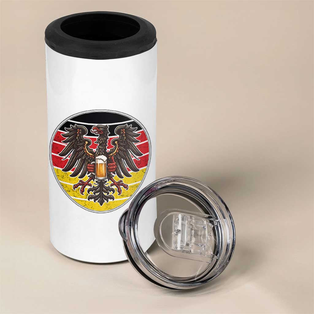 German Eagle Beer Lover 4 in 1 Can Cooler Tumbler Vintage Bavarian Oktoberfest Beer