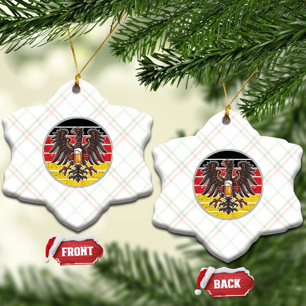 German Eagle Beer Lover Ceramic Ornament Vintage Bavarian Oktoberfest Beer