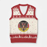 German Eagle Beer Lover V-Neck Knit Sweater Vest Vintage Bavarian Oktoberfest Beer