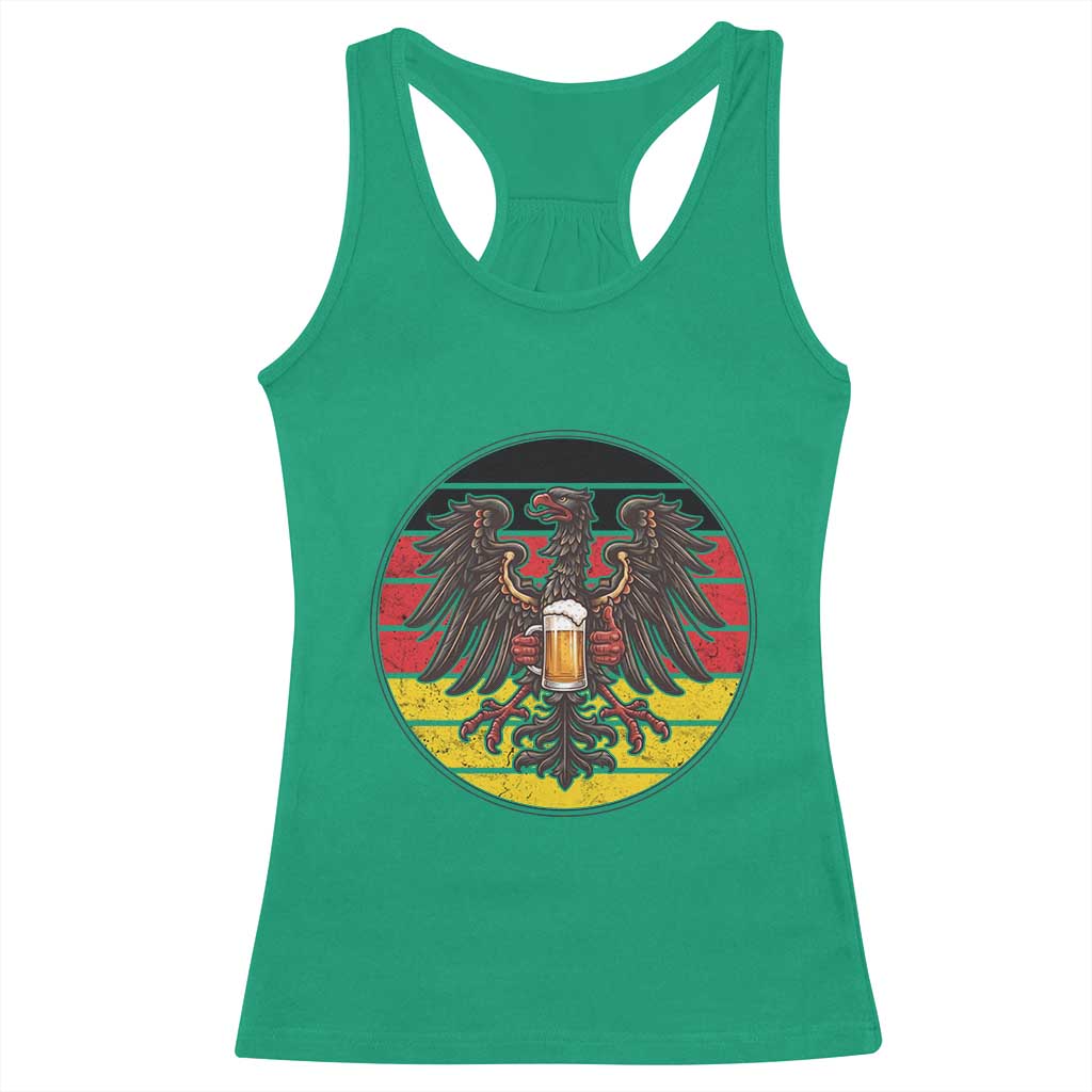 German Eagle Beer Lover Racerback Tank Top Vintage Bavarian Oktoberfest Beer