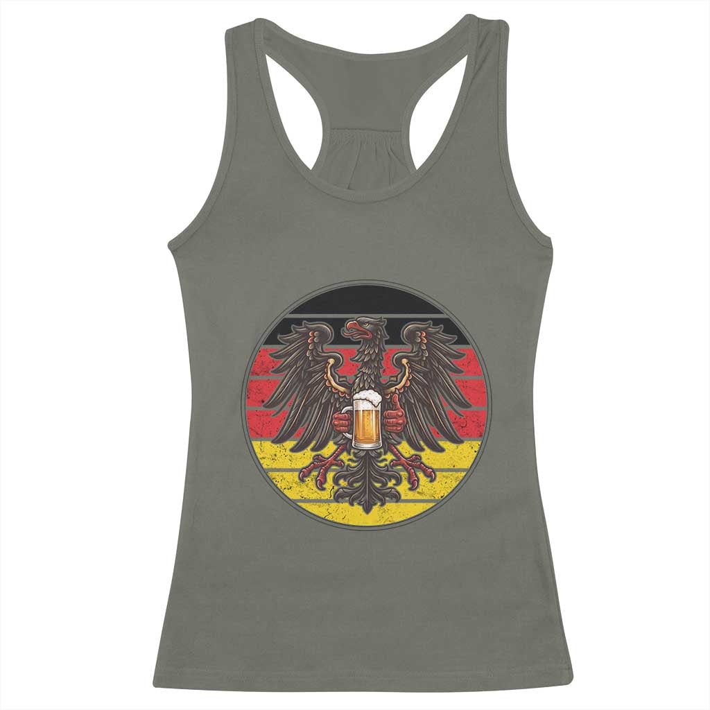 German Eagle Beer Lover Racerback Tank Top Vintage Bavarian Oktoberfest Beer