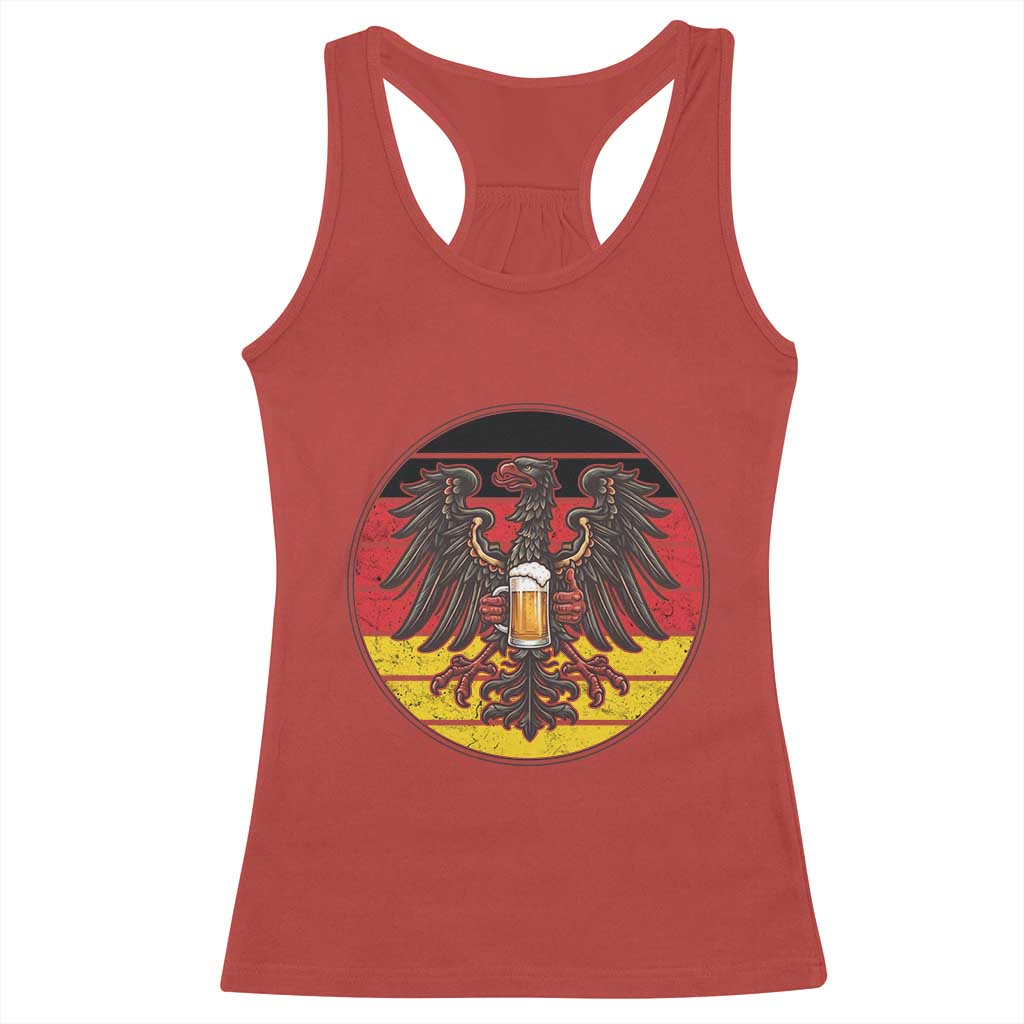 German Eagle Beer Lover Racerback Tank Top Vintage Bavarian Oktoberfest Beer